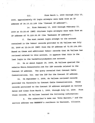 Illustration for article titled The Criminal Complaint Against Michael David Barrett, Alleged Erin Andrews Peeper